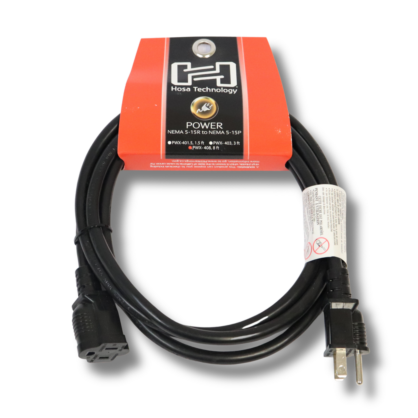 15A Edison Extension Cable (8ft/25ft/50ft) - HOSA Technology