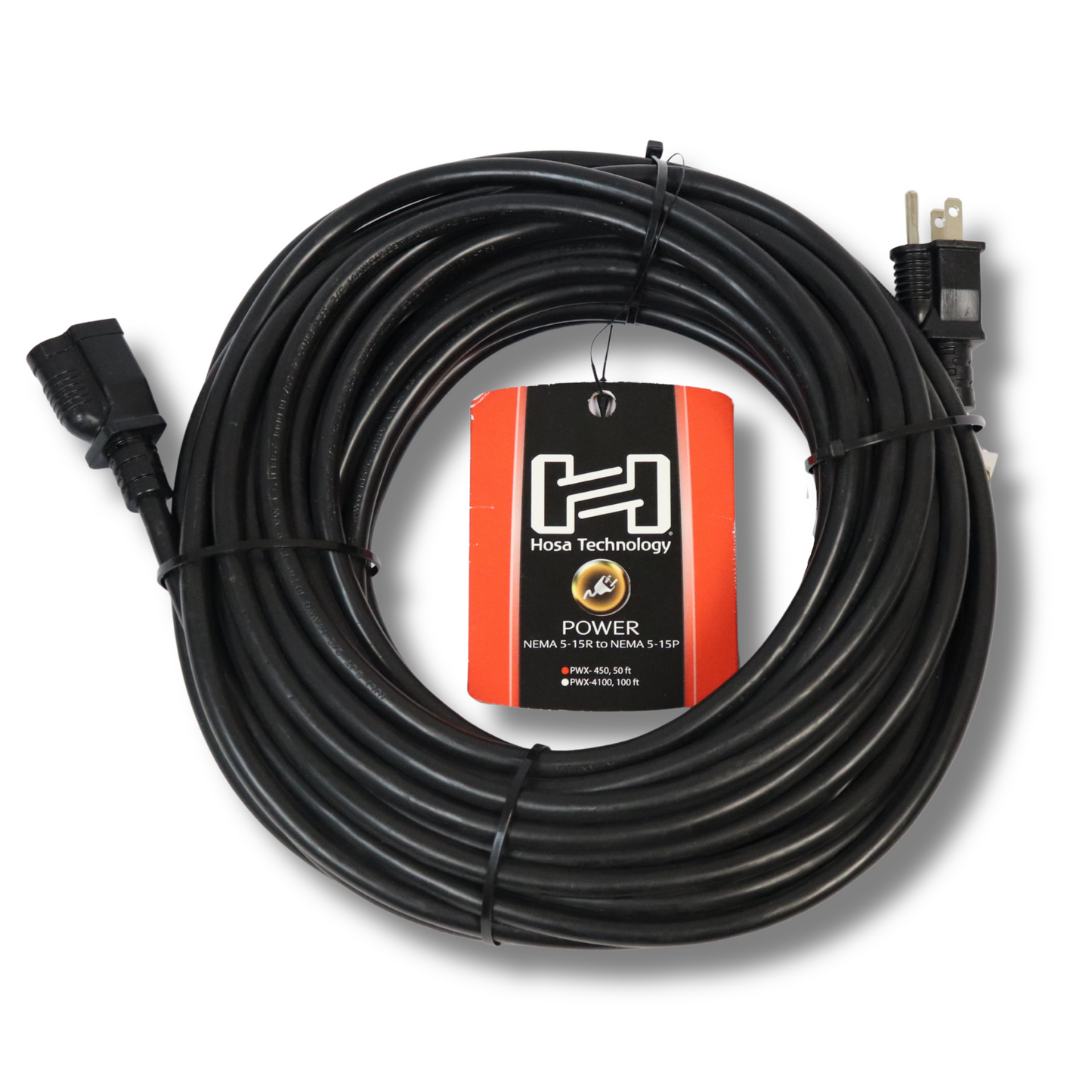 15A Edison Extension Cable (8ft/25ft/50ft) - HOSA Technology